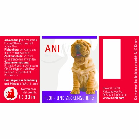 Hund Nahrungsergänzungen Floh- u. Zeckenschutz 30ml 1 Stück -2- Anifit